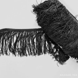 Бахрома Luxe "Черный" 12 см